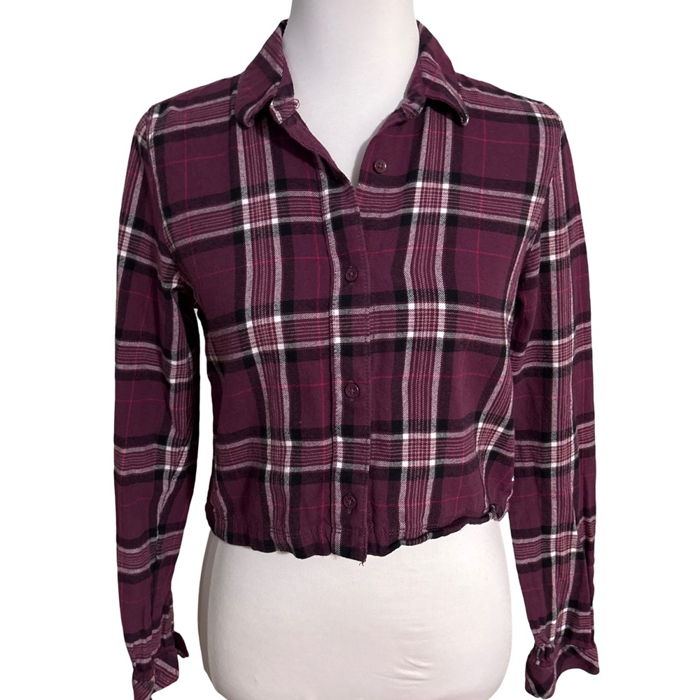 Vans Purple Plaid Crop Top